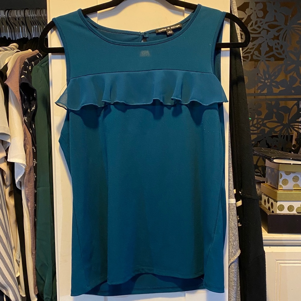Cable and Gauge Teal Tank Top - (M)